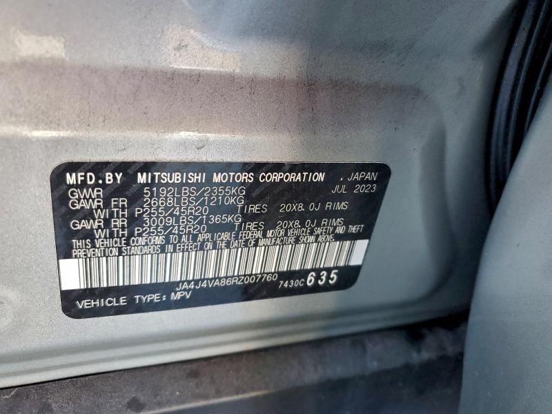 Photo 14 from auction – 2024 MITSUBISHI OUTLANDER with VIN JA4J4VA86RZ007760