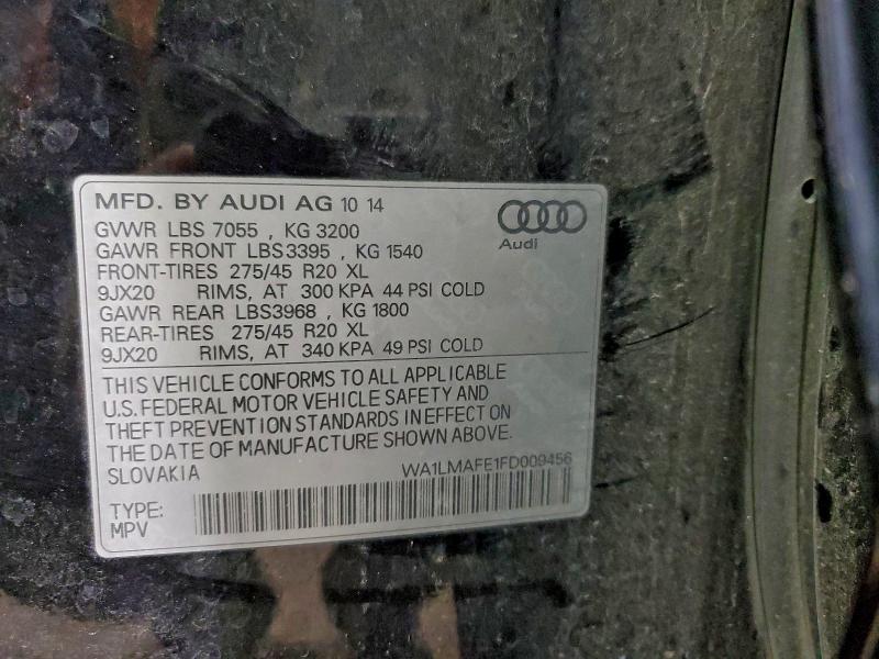 Photo 14 from auction – 2015 AUDI Q7 TDI PRE with VIN WA1LMAFE1FD009456
