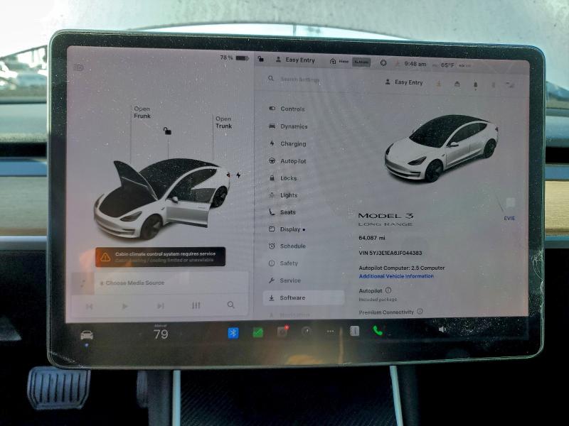 Photo 9 from auction – 2018 TESLA MODEL 3 with VIN 5YJ3E1EA6JF044383