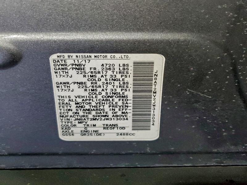 Photo 14 from auction – 2018 NISSAN ROGUE S with VIN JN8AT2MV2JW313034