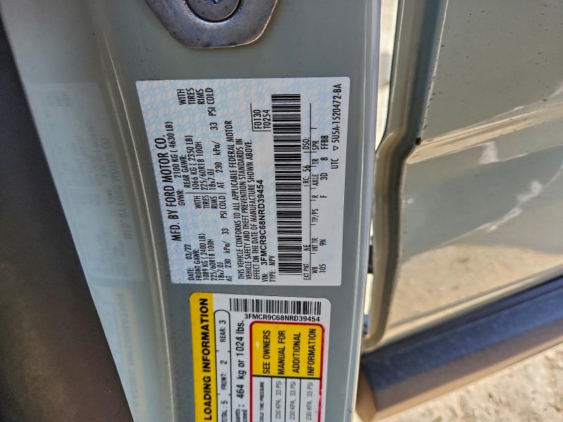 Photo 14 from auction – 2022 FORD BRONCO SPO with VIN 3FMCR9C68NRD39454