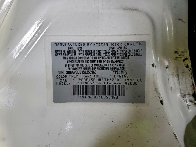 Photo 14 from auction – 2025 NISSAN KICKS SR with VIN 3N8AP6DB1SL355963