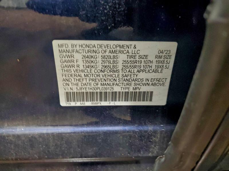 Photo 14 from auction – 2023 ACURA MDX with VIN 5J8YE1H30PL039125