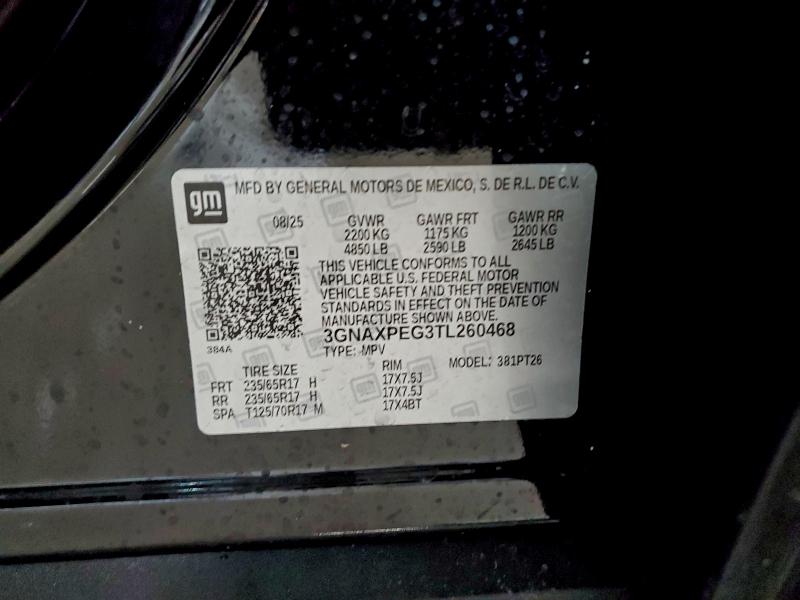Photo 14 from auction – 2026 CHEVROLET EQUINOX LT with VIN 3GNAXPEG3TL260468
