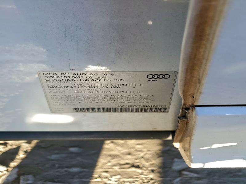 Foto 14 de la subasta – 2016 AUDI SQ5 PREMIU con VIN WA1CCAFP0GA120779
