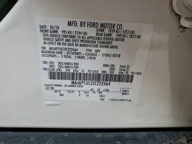 Photo 14 from auction – 2018 FORD ECOSPORT with VIN MAJ6P1UL2JC222464