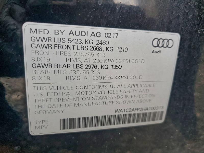 Foto 14 de la subasta – 2017 AUDI Q5 PREMIUM con VIN WA1C2AFP2HA100313