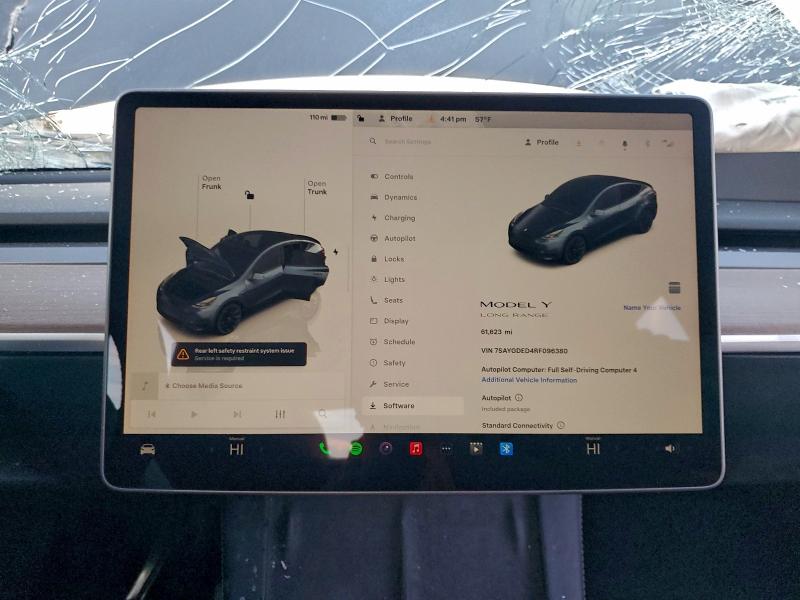 Photo 9 from auction – 2024 TESLA MODEL Y with VIN 7SAYGDED4RF096380