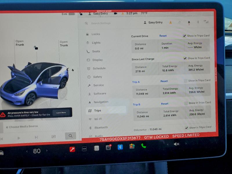 Photo 9 from auction – 2025 TESLA MODEL Y with VIN 7SAYGDEDXSF313677