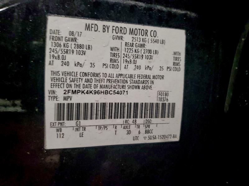 Photo 14 from auction – 2017 FORD EDGE TITAN with VIN 2FMPK4K96HBC54071