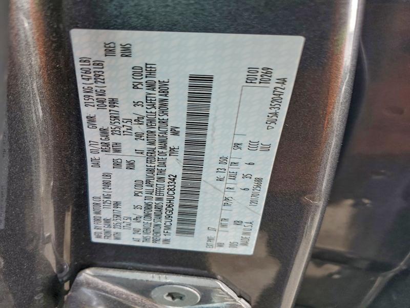 Photo 14 from auction – 2017 FORD ESCAPE with VIN 1FMCU9GD6HUC83342