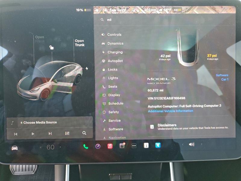 Photo 9 from auction – 2018 TESLA MODEL 3 with VIN 5YJ3E1EA8JF166498