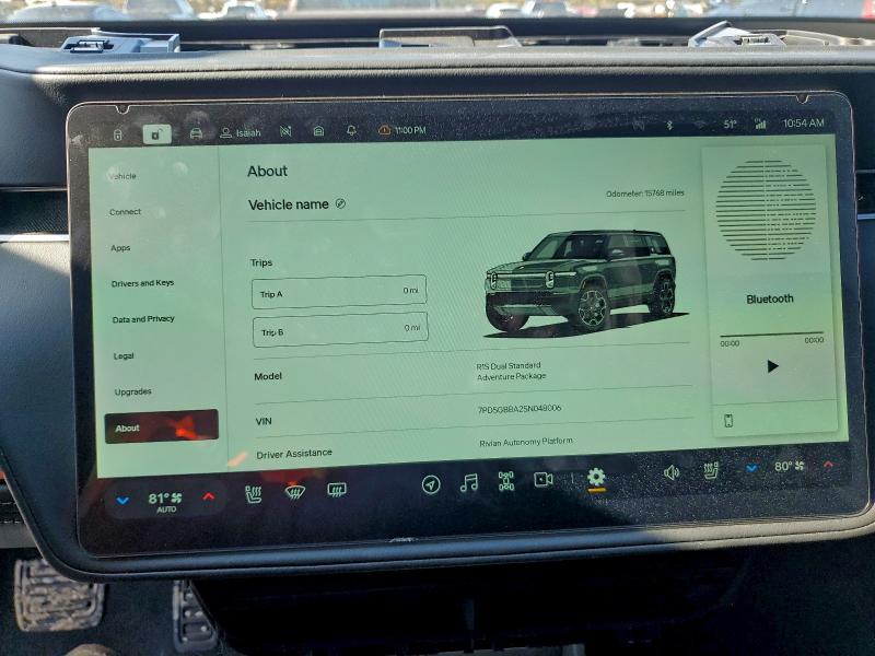 Photo 9 from auction – 2025 RIVIAN R1S with VIN 7PDSGBBA2SN048006