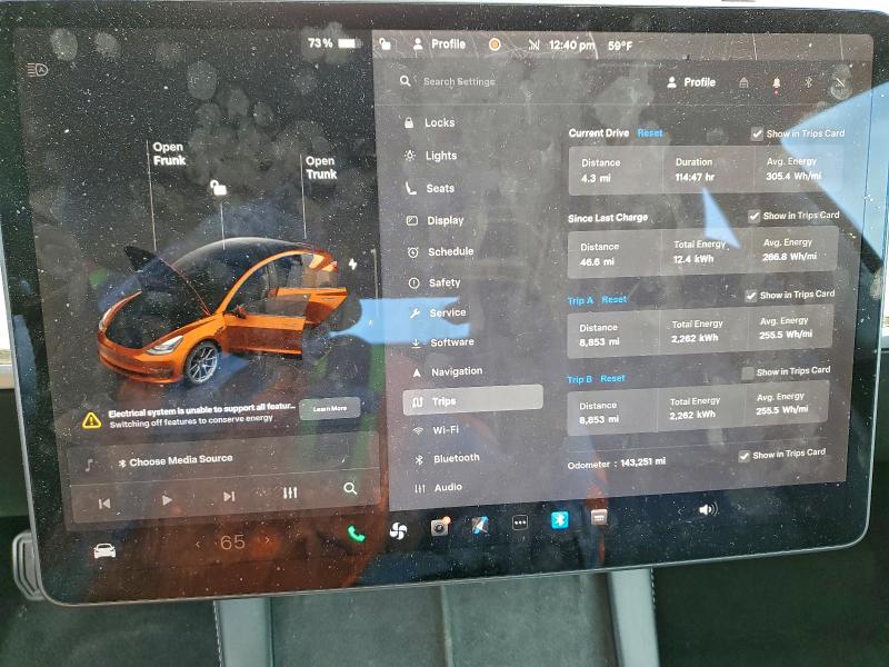 Photo 9 from auction – 2022 TESLA MODEL 3 with VIN 5YJ3E1EA3NF190052