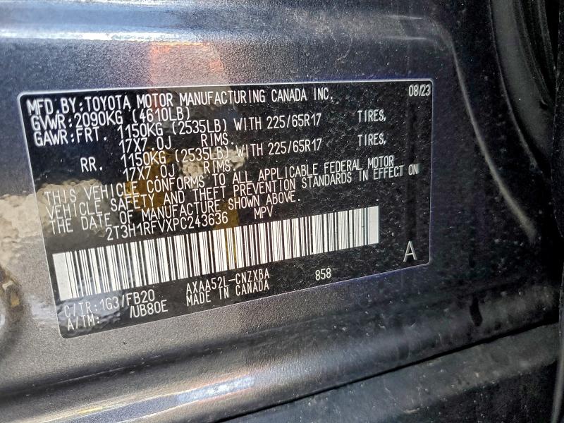 Photo 14 from auction – 2023 TOYOTA RAV4 LE with VIN 2T3H1RFVXPC243636