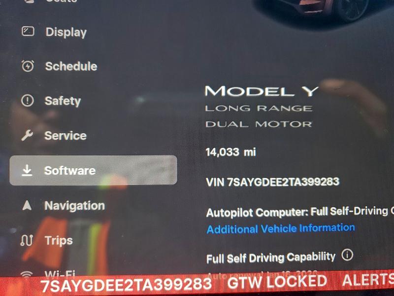 Photo 9 from auction – 2026 TESLA MODEL Y with VIN 7SAYGDEE2TA399283