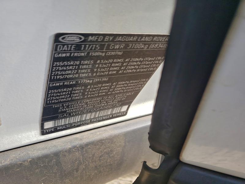 Photo 14 from auction – 2016 LAND ROVER RANGE ROVE with VIN SALWR2EF0GA566732