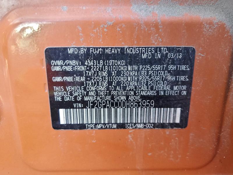 Foto 14 de la subasta – 2013 SUBARU XV CROSSTR con VIN JF2GPACC0DH863959
