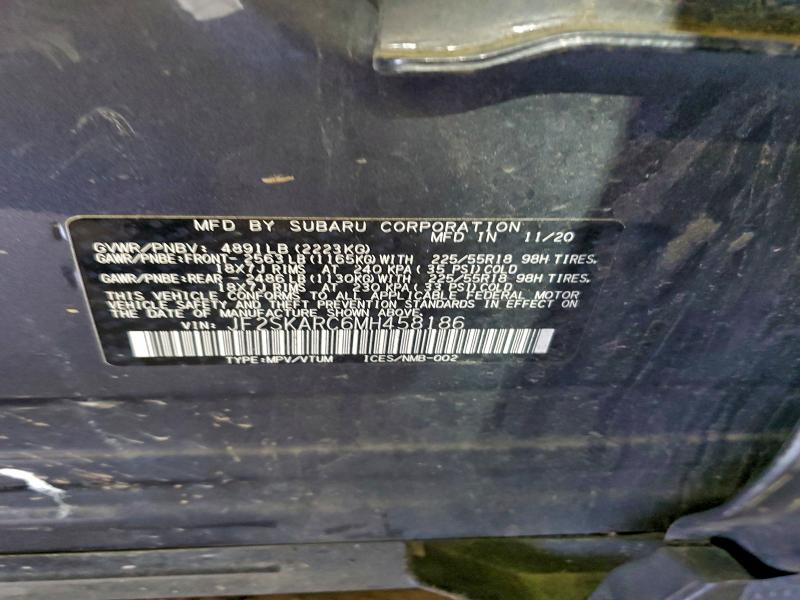 Photo 14 from auction – 2021 SUBARU FORESTER S with VIN JF2SKARC6MH458186
