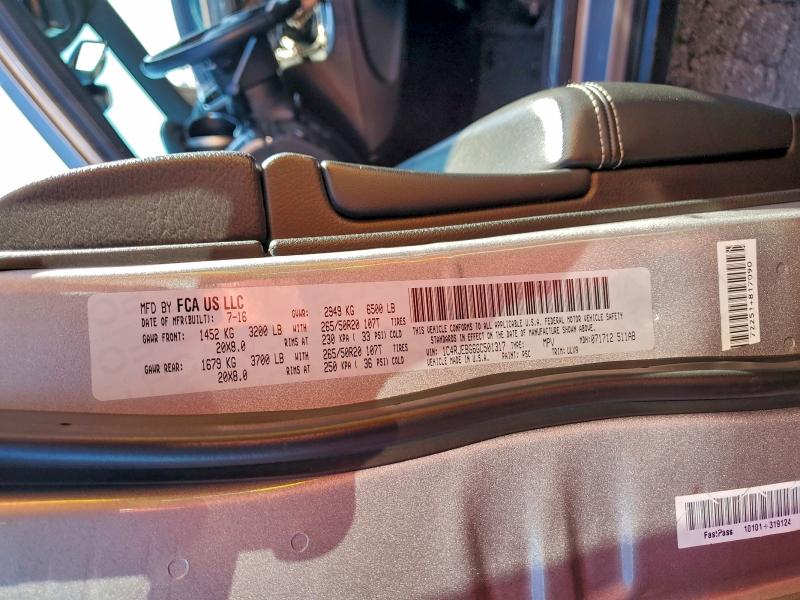 Photo 14 from auction – 2016 JEEP GRAND CHER with VIN 1C4RJEBG6GC501317