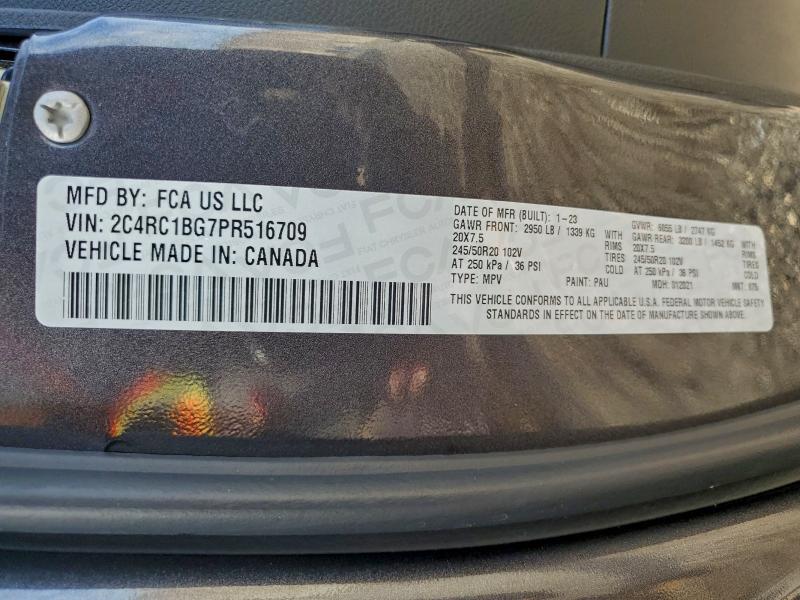 Photo 14 from auction – 2023 CHRYSLER PACIFICA T with VIN 2C4RC1BG7PR516709