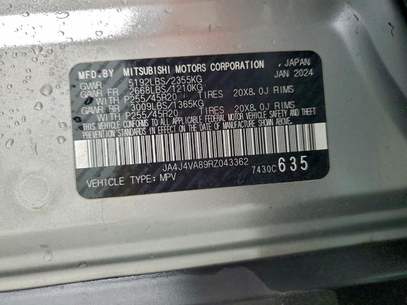 Photo 14 from auction – 2024 MITSUBISHI OUTLANDER with VIN JA4J4VA89RZ043362