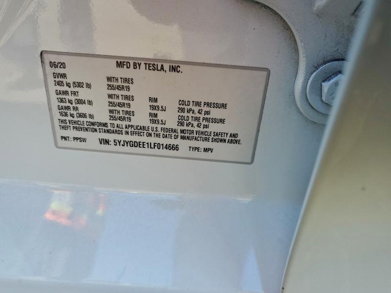 صورة رقم 14 من المزاد - 2020 TESLA MODEL Y مع VIN 5YJYGDEE1LF014666