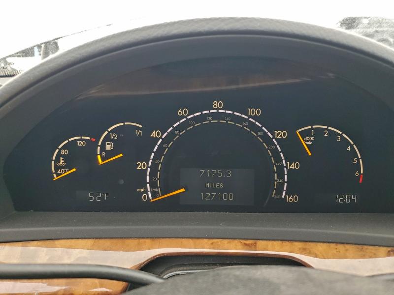 Photo 9 from auction – 2002 MERCEDES-BENZ S 500 with VIN WDBNG75J22A261007