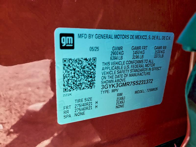 Photo 14 from auction – 2025 CADILLAC OPTIQ SPOR with VIN 3GYK3GMR7SS231372