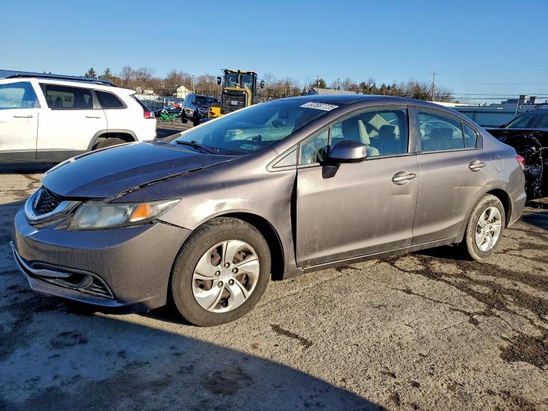 HONDA CIVIC LX 2013 with VIN 19XFB2F55DE225434 - Photo from auction