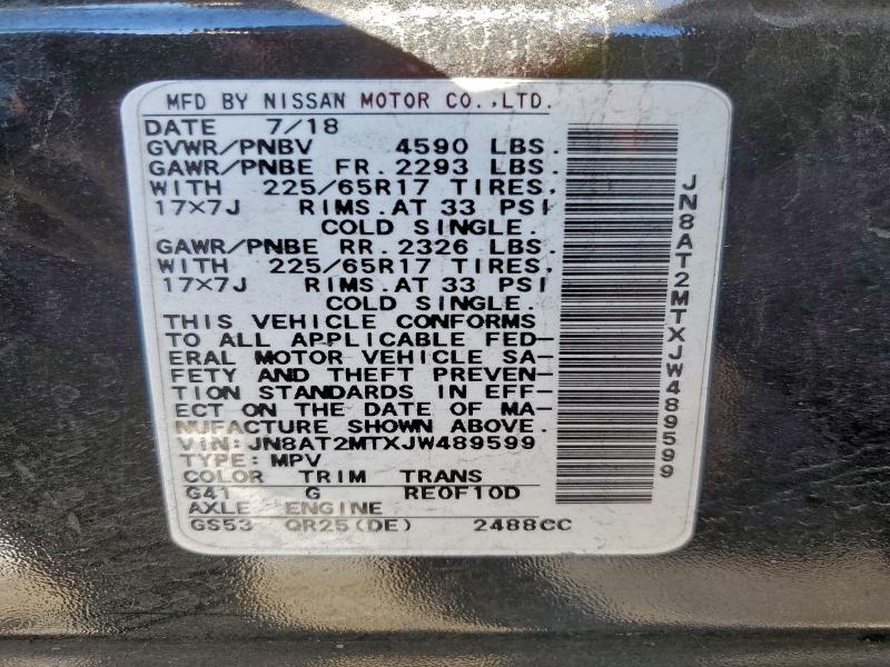 Photo 14 from auction – 2018 NISSAN ROGUE S with VIN JN8AT2MTXJW489599