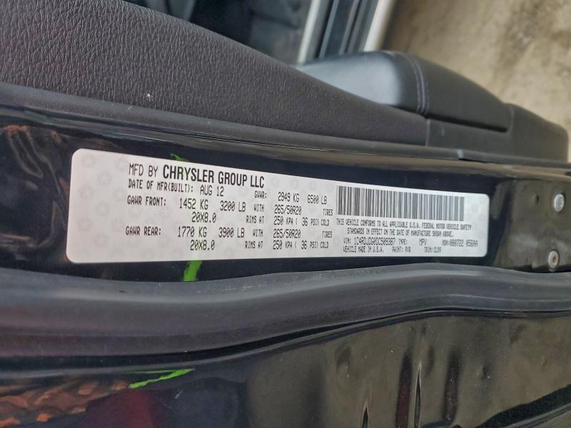 Photo 14 from auction – 2013 DODGE DURANGO CR with VIN 1C4RDJDG0DC509387