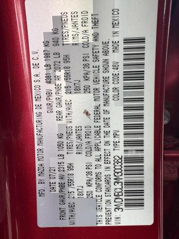 Photo 10 from auction – 2021 MAZDA CX-30 PREF with VIN 3MVDMBCL3MM300382