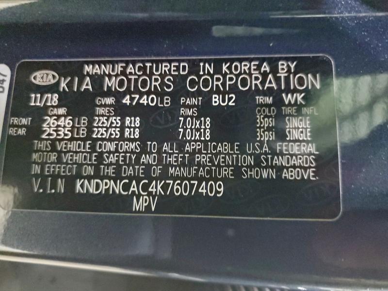 Photo 14 from auction – 2019 KIA SPORTAGE E with VIN KNDPNCAC4K7607409