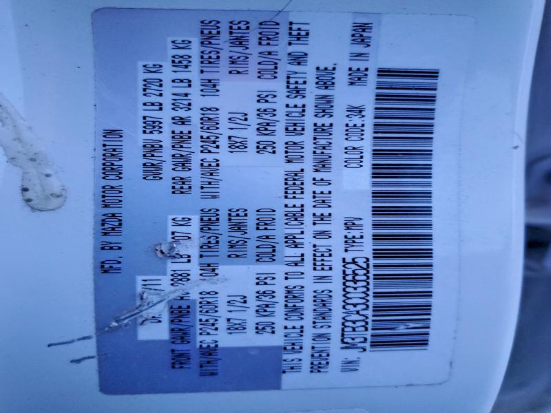 Photo 14 from auction – 2012 MAZDA CX-9 with VIN JM3TB3CA3C0336525