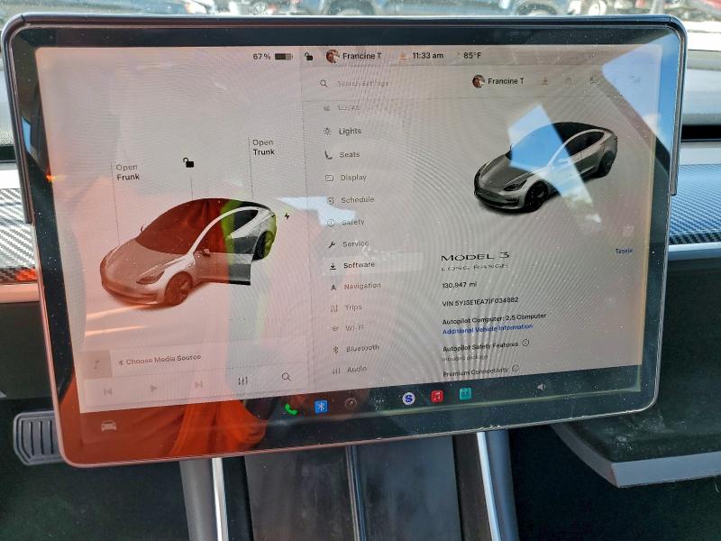 Photo 9 from auction – 2018 TESLA MODEL 3 with VIN 5YJ3E1EA7JF034882