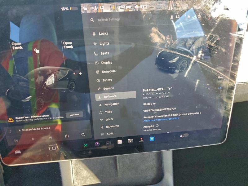 صورة رقم 9 من المزاد - 2021 TESLA MODEL Y مع VIN 5YJYGDEE8MF230726