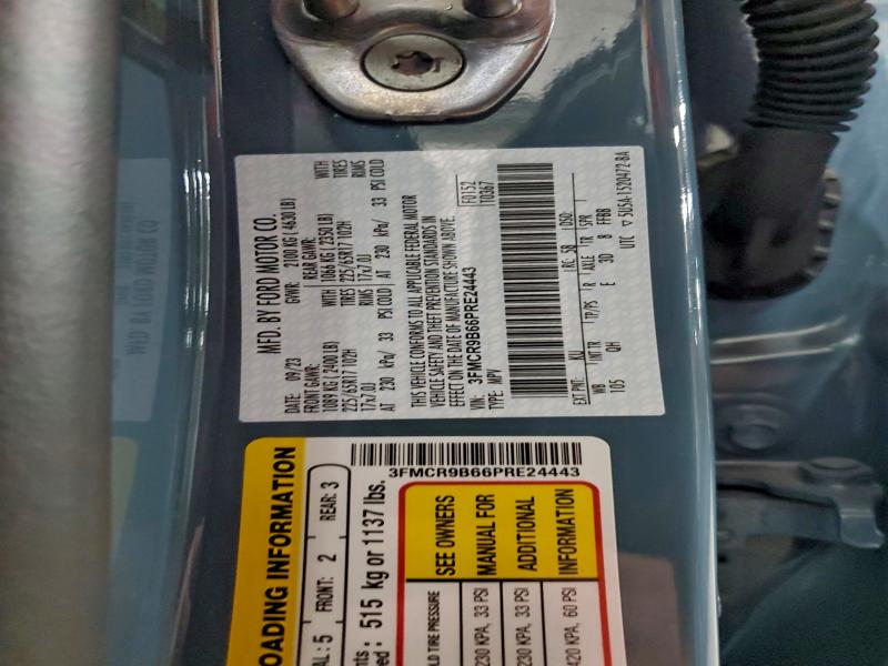 Photo 14 from auction – 2023 FORD BRONCO SPO with VIN 3FMCR9B66PRE24443