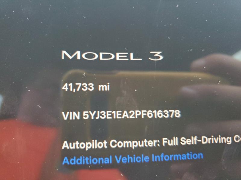 Photo 9 from auction – 2023 TESLA MODEL 3 with VIN 5YJ3E1EA2PF616378