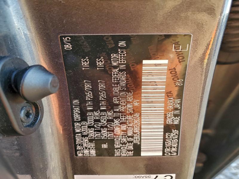 Photo 14 from auction – 2016 TOYOTA 4RUNNER SR with VIN JTEBU5JR8G5280346