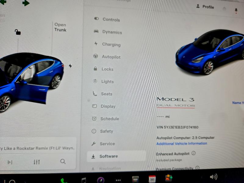 Photo 9 from auction – 2018 TESLA MODEL 3 with VIN 5YJ3E1EB3JF074160