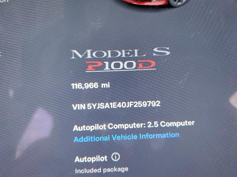 Photo 9 from auction – 2018 TESLA MODEL S with VIN 5YJSA1E40JF259792