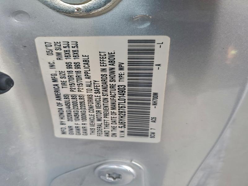 Photo 14 from auction – 2007 HONDA ELEMENT with VIN 5J6YH28767L014903