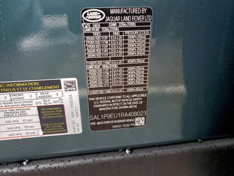 Photo 14 from auction – 2024 LAND ROVER RANGE ROVE with VIN SAL1P9EU1RA408023