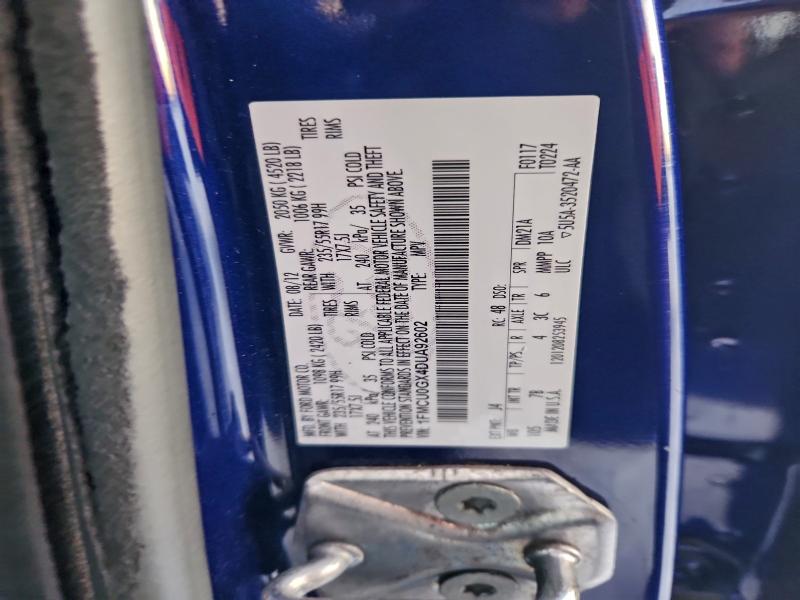 Photo 14 from auction – 2013 FORD ESCAPE SE with VIN 1FMCU0GX4DUA92602