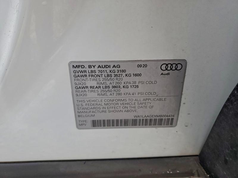 Photo 14 from auction – 2021 AUDI E-TRON PRE with VIN WA1LAAGEXMB004434