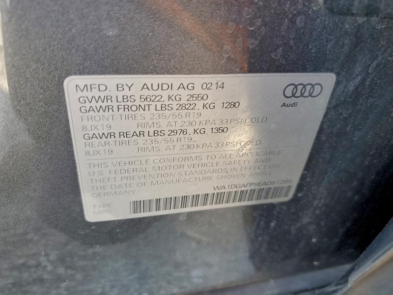 Photo 14 from auction – 2014 AUDI Q5 PREMIUM with VIN WA1DGAFP9EA091286