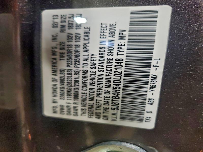 Photo 14 from auction – 2013 ACURA RDX TECHNO with VIN 5J8TB4H54DL021048