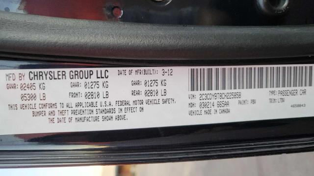 Photo 10 from auction – 2012 DODGE CHALLENGER with VIN 2C3CDYBT8CH225858