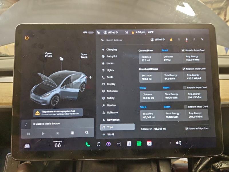 Photo 9 from auction – 2021 TESLA MODEL Y with VIN 5YJYGDEE2MF194306
